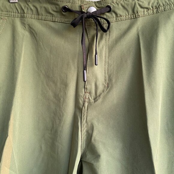 Trunks Surf & Swim Co Mens Multi Purpose Short 6.5 in Sz S Army Green Jacquard - Picture 6 of 12